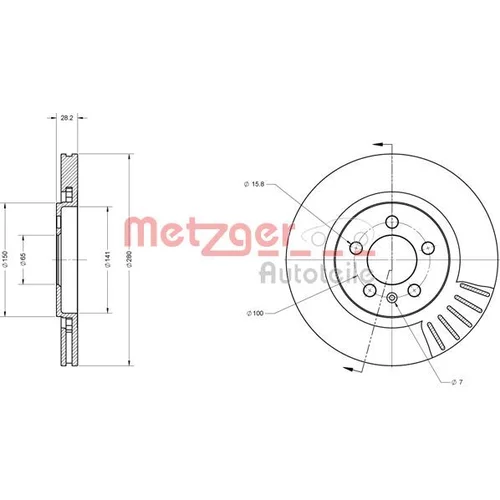 Brzdový kotúč METZGER 6110385