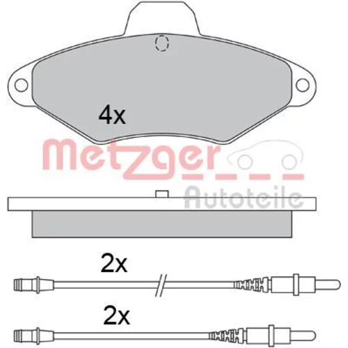 Sada brzdových platničiek kotúčovej brzdy METZGER 1170319