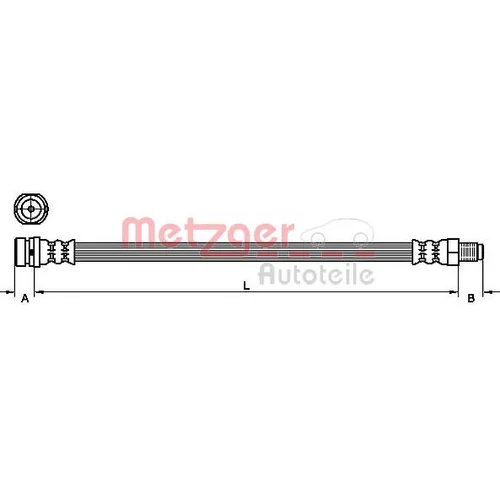 Brzdová hadica METZGER 4110969
