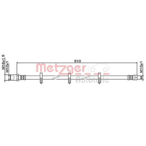 Brzdová hadica METZGER 4111486