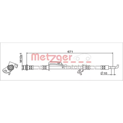 Brzdová hadica METZGER 4111685