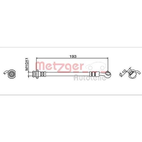 Brzdová hadica METZGER 4111951