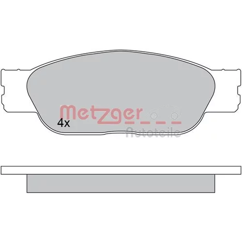 Sada brzdových platničiek kotúčovej brzdy METZGER 1170610