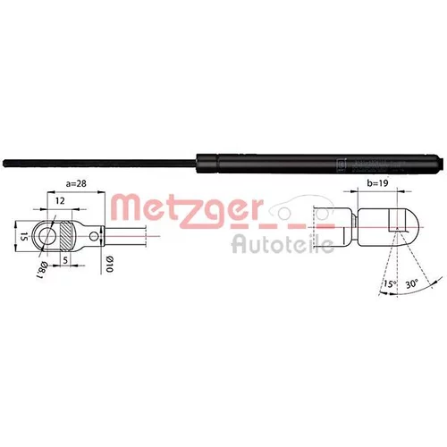 Pneumatická pružina, Batožinový/nákladný priestor METZGER 2110388