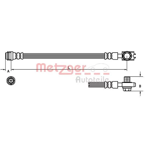 Brzdová hadica METZGER 4110246