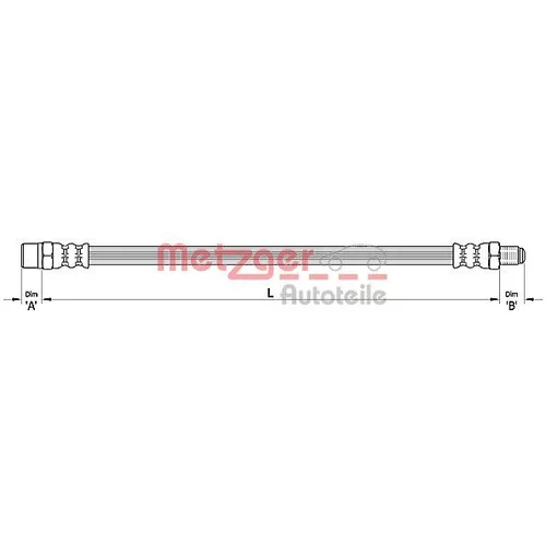 Brzdová hadica METZGER 4110366