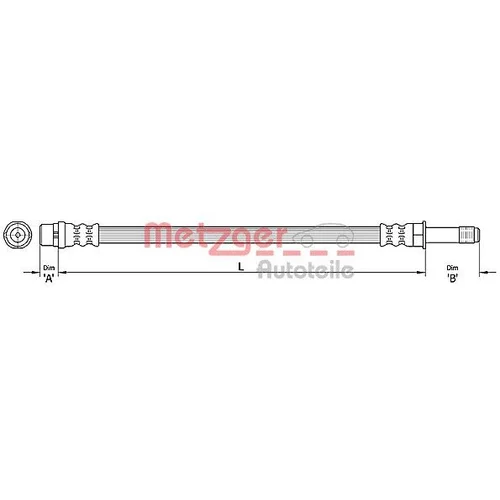 Brzdová hadica METZGER 4110367
