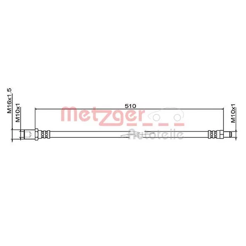 Brzdová hadica METZGER 4111494