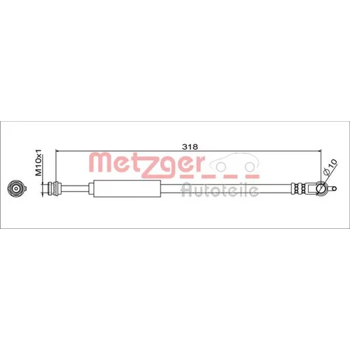 Brzdová hadica METZGER 4111629