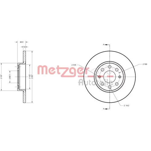 Brzdový kotúč METZGER 6110246
