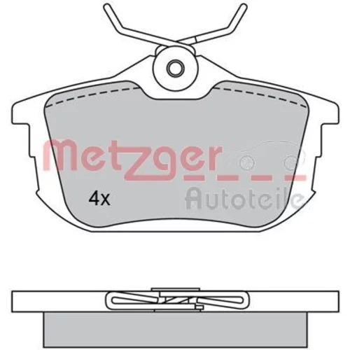 Sada brzdových platničiek kotúčovej brzdy METZGER 1170118