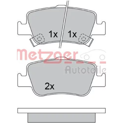 Sada brzdových platničiek kotúčovej brzdy METZGER 1170334