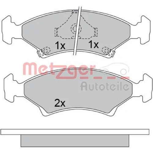 Sada brzdových platničiek kotúčovej brzdy METZGER 1170666