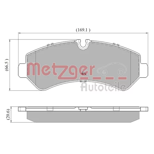 Sada brzdových platničiek kotúčovej brzdy 1170948 /METZGER/ - obr. 2