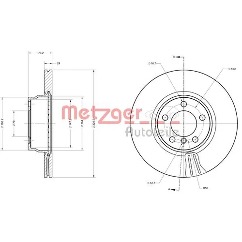 Brzdový kotúč METZGER 6110743