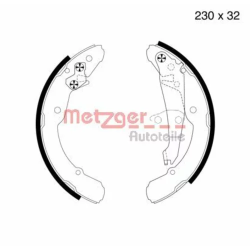 Sada brzdových čeľustí METZGER MG 705