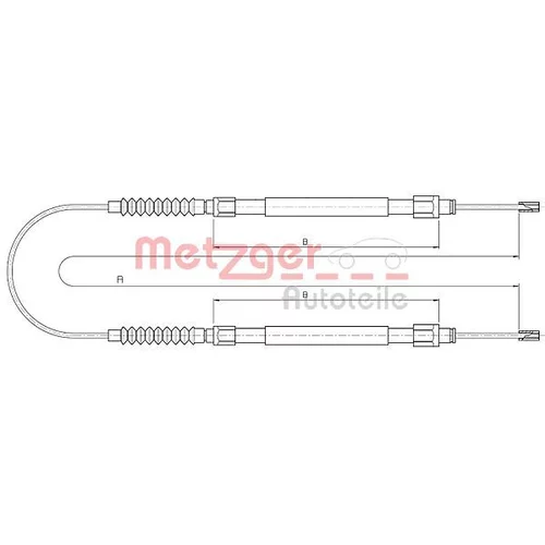 Ťažné lanko parkovacej brzdy METZGER 10.4731