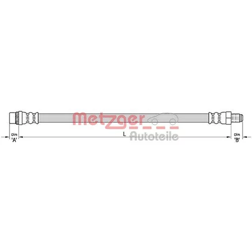 Brzdová hadica METZGER 4110372