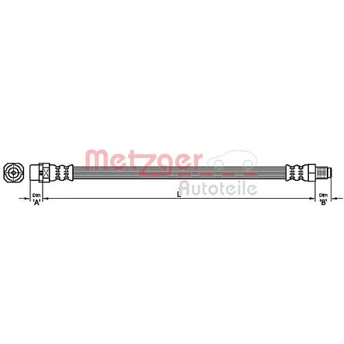 Brzdová hadica METZGER 4111097