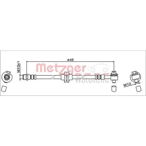 Brzdová hadica METZGER 4111952