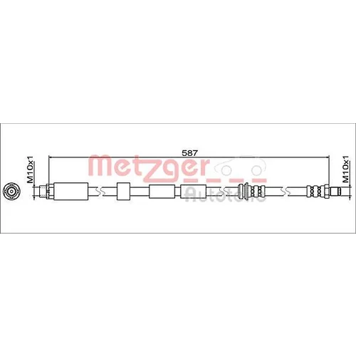 Brzdová hadica 4112075 /METZGER/