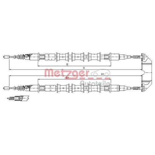 Ťažné lanko parkovacej brzdy METZGER 11.5933