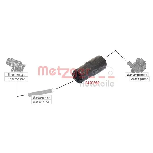 Hadica chladenia 2420360 /METZGER/ - obr. 1
