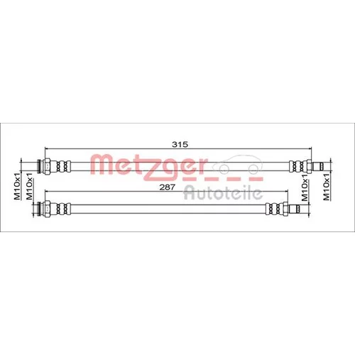 Brzdová hadica METZGER 4111791