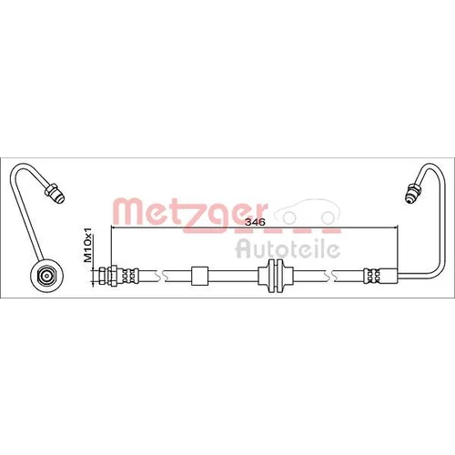 Brzdová hadica METZGER 4119371