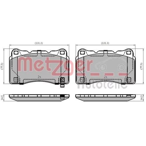 Sada brzdových platničiek kotúčovej brzdy 1170965 /METZGER/ - obr. 2