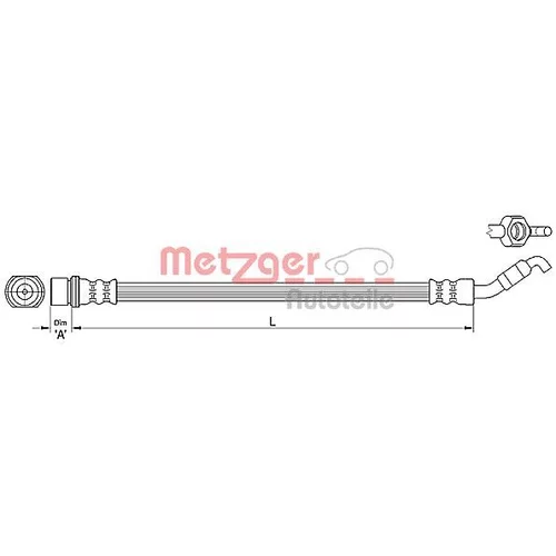 Brzdová hadica METZGER 4110477