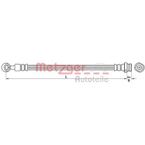 Brzdová hadica METZGER 4110718