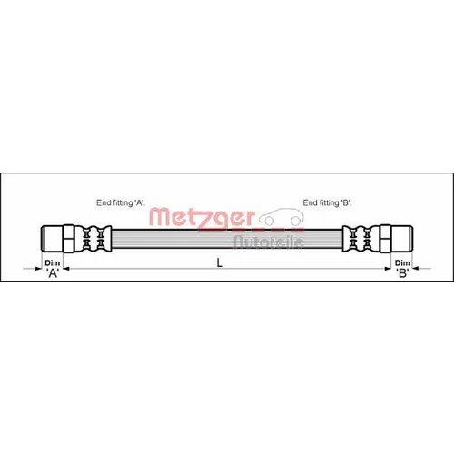 Brzdová hadica METZGER 4111351