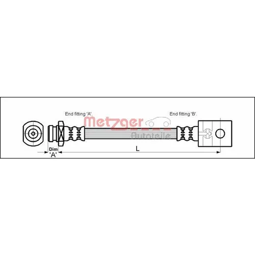 Brzdová hadica METZGER 4112525