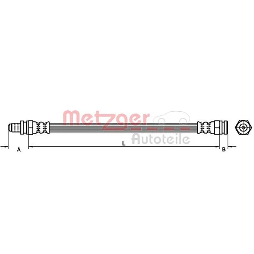Brzdová hadica METZGER 4114090