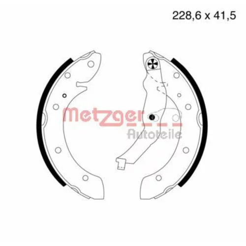 Sada brzdových čeľustí METZGER MG 579