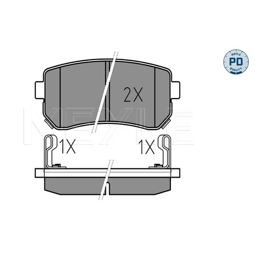 Sada brzdových platničiek kotúčovej brzdy 025 243 2015/PD /MEYLE/ - obr. 1