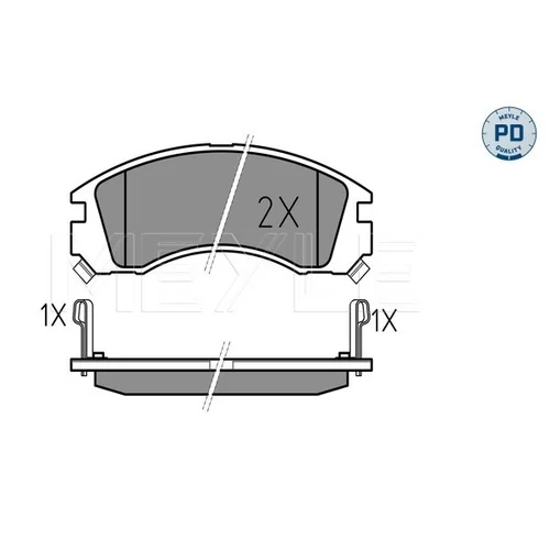 Sada brzdových platničiek kotúčovej brzdy 025 213 6315/PD /MEYLE/ - obr. 1
