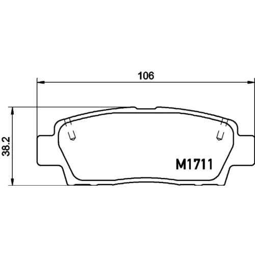 Sada brzdových platničiek kotúčovej brzdy MINTEX MDB1711
