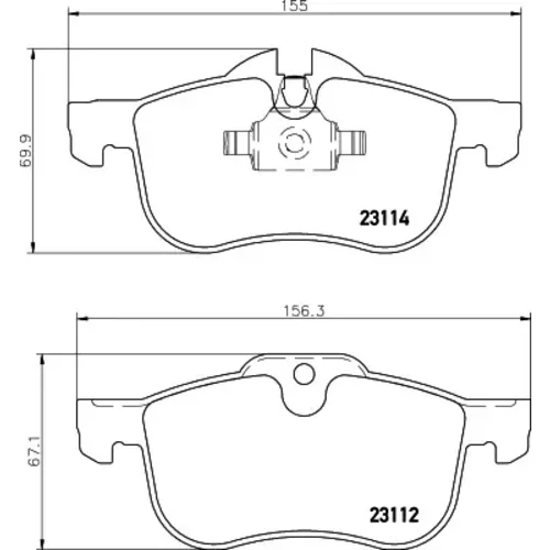 Sada brzdových platničiek kotúčovej brzdy MINTEX MDB2011MX
