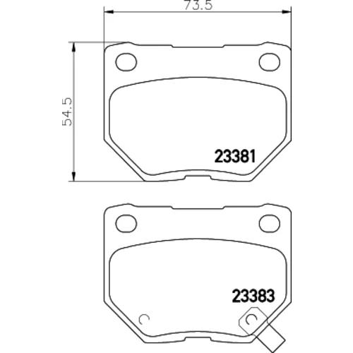 Sada brzdových platničiek kotúčovej brzdy MINTEX MDB2562