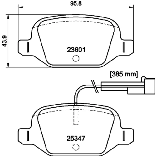 Sada brzdových platničiek kotúčovej brzdy MINTEX MDB3451