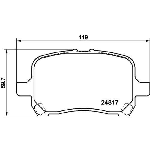 Sada brzdových platničiek kotúčovej brzdy MINTEX MDB3038