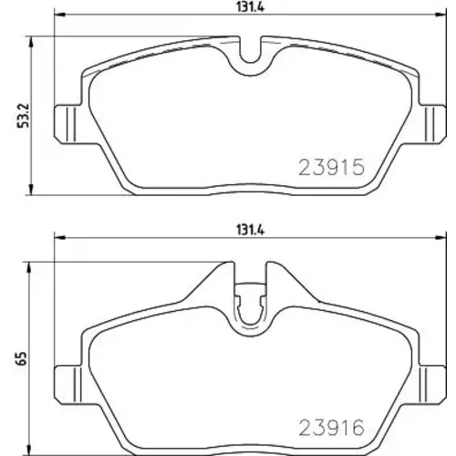 Sada brzdových platničiek kotúčovej brzdy MINTEX MDB3722MX