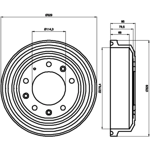 Brzdový bubon MINTEX MBD110