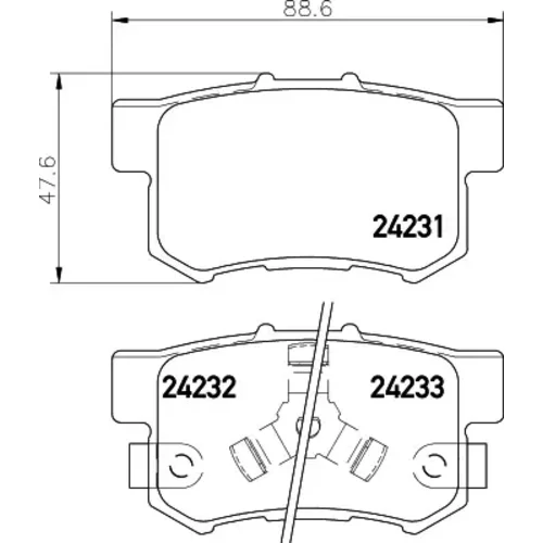 Sada brzdových platničiek kotúčovej brzdy MINTEX MDB2710MX