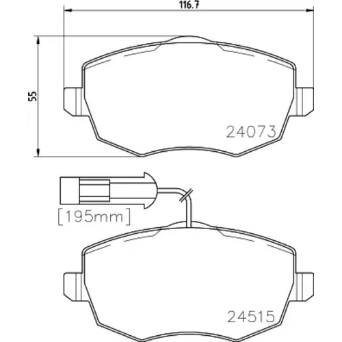 Sada brzdových platničiek kotúčovej brzdy MINTEX MDB2856MX