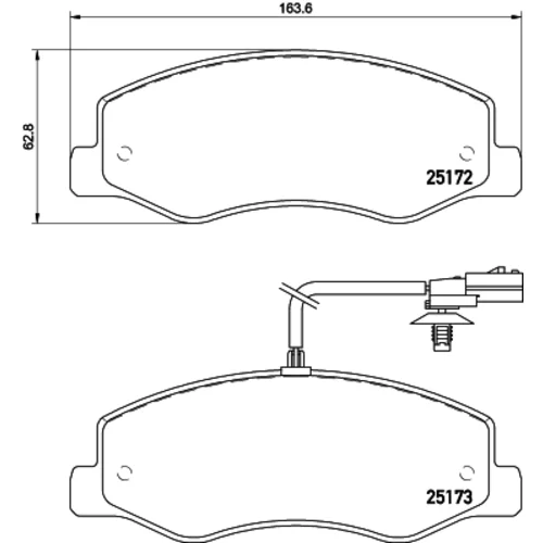 Sada brzdových platničiek kotúčovej brzdy MINTEX MDB3095