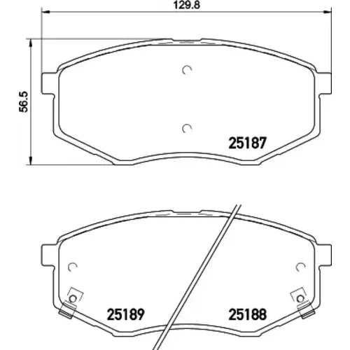 Sada brzdových platničiek kotúčovej brzdy MINTEX MDB3260MX