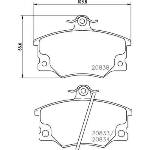 Sada brzdových platničiek kotúčovej brzdy MINTEX MDB1240MX